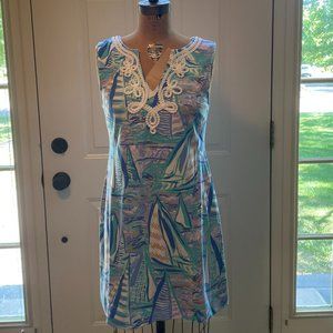 Lilly Pulitzer Harper Shift Dress Sailboat Print